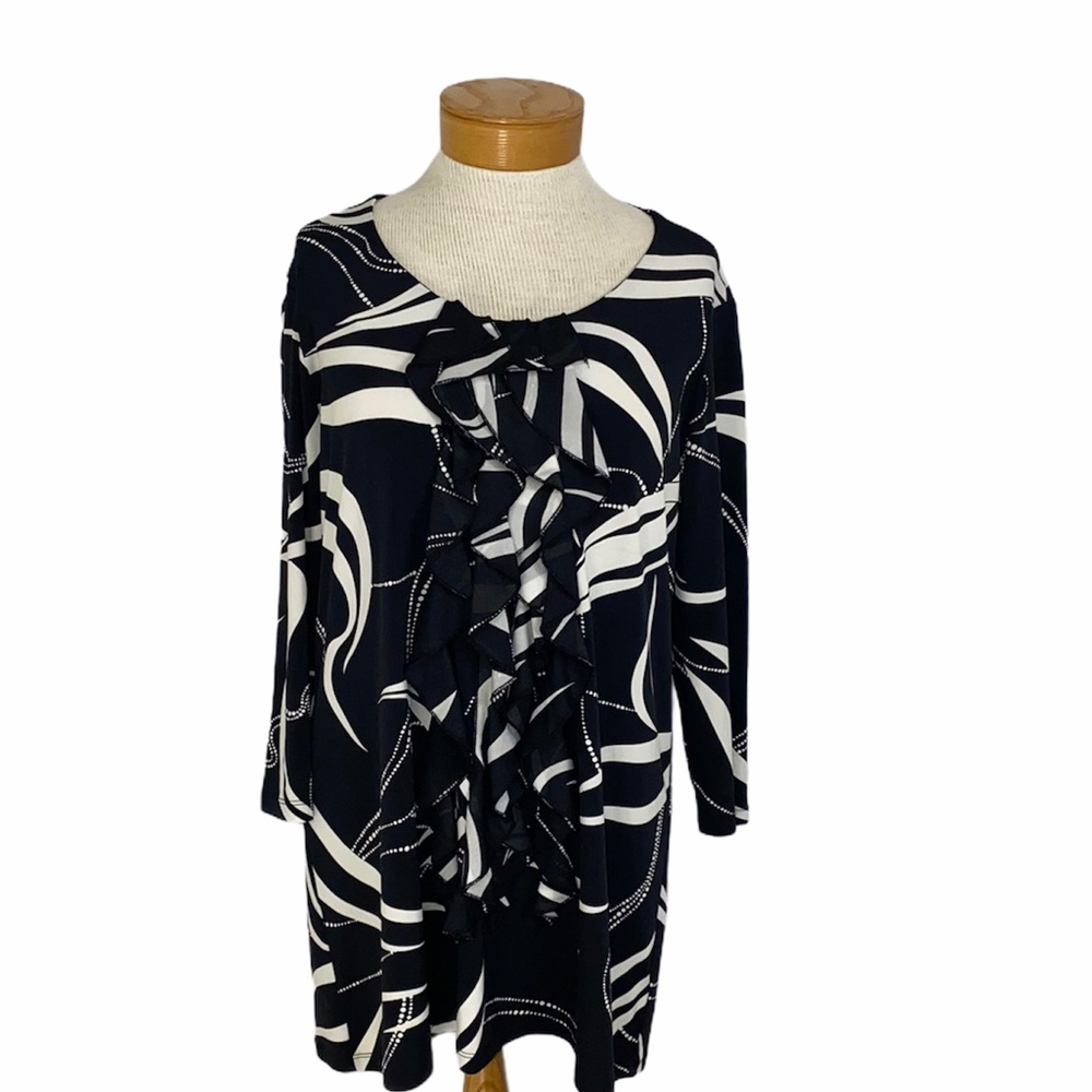 Vintage Effortless Style By Citiknits Ruffle Top S